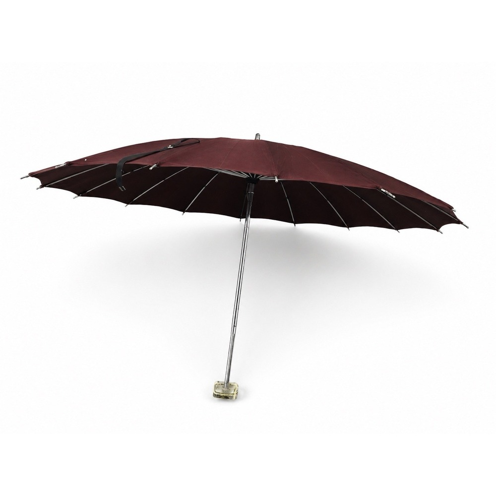 Vintage Biltwell Umbrella 100% Acetate Made in Japan Lucite Handle Burgundy